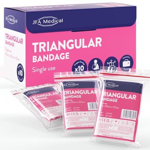 JFA Medical Non-Woven Triangular Bandage Arm Sling 90cm x 90cm x 127cm - Box of 10 Bandages