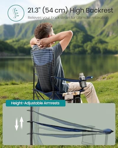 SONGMICS Camping Chairs Set of 2, High Backrest, Weight Capacity 150 kg — view 5