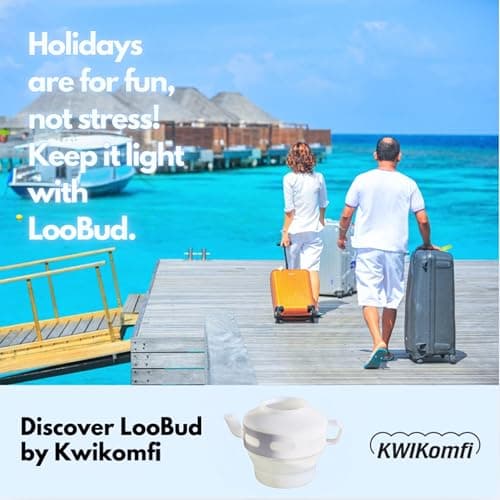 Collapsible Portable LooBud Travel Bidet, Bodna, Lota, Shatafa - 1L (White, One Size) — view 5