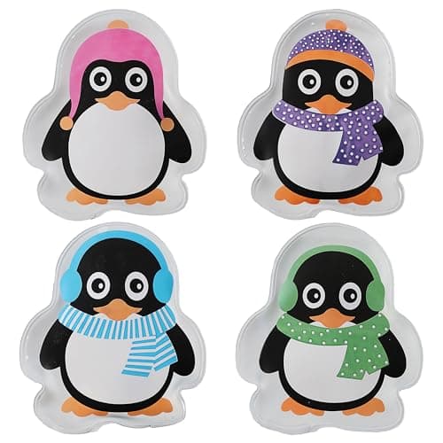 Set of 4 Penguin Design (Cool Secret Santa Gift) Handwarmer – Pocket Heating Pad