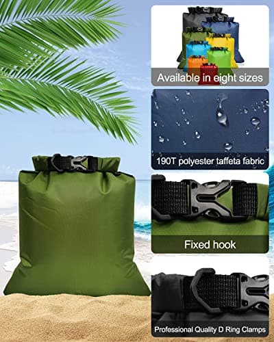 Victoper Waterproof Dry Bag Set 8 Pcs, Lightweight Large Capacity Ripstop Dry Bags Waterproof in 12L 10L 8L 5L 3.5L 3L 2.5L 1.5L Organizer Storage Bags for Outdoor Hiking Camping Fishing Cycling — view 3