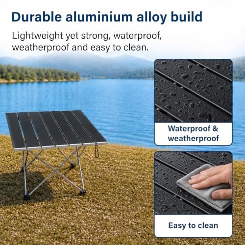Vivo Technologies Lightweight Portable Camping Table,Outdoor Folding Table Compact Roll Up Tables Easy to Carry and Clean,Tent Table for Camping, Picnic, Hiking, BBQ Home Use 55x40x37cm(Medium) — view 4