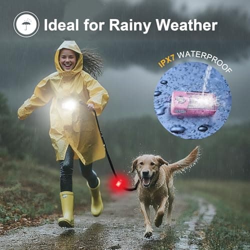 Tubasion Running Lights USB-C Rechargeable, 3 Modes Upgraded 2-Uses Clip on Torch, IPX7 Waterproof LED Flashlight for Working, Cycling, Running, Camping and Safety Warning (Pink 2Pack) — view 4