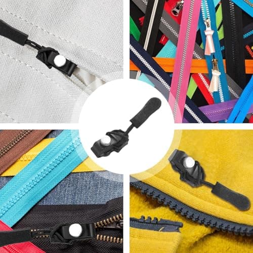 Fix Zipper Slider - Broken Zipper Repair, Zip Replacement Kit | Adjustable Zip Slider Set, Univarsal Solution, Fix on Luggage Hoodie Suitcase Outdoor Sleeping Bag — view 2