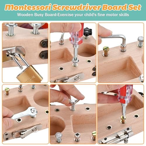 Wooderma Montessori Toys for 3+ Year Olds, Wooden Kids Tool Set — view 4