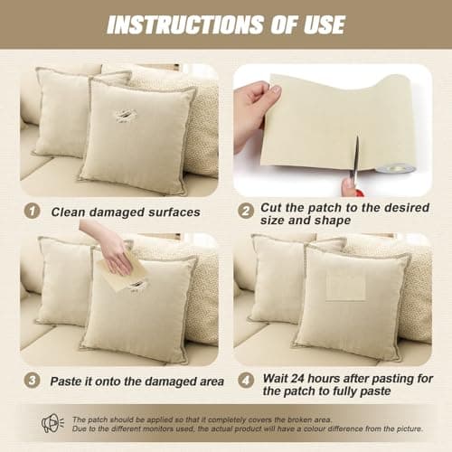 OAZ 2 Pieces 23x28 cm Canvas Repair Patches Fabric Patch Self-Adhesive Canvas Repair Tape Waterproof Outdoor Gear Repair Patch Kit for Boat Cover Tent Awning Sun Shade Sofa Lounge Chair Burgundy — view 6