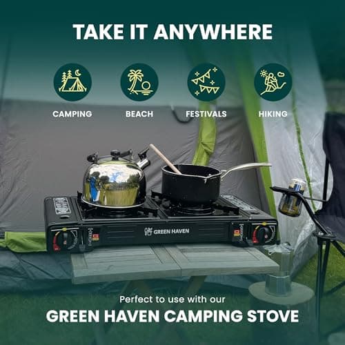 Green Haven Camping Kettle | Whistling Gas Stove Top Kettle 2L Stainless — view 6