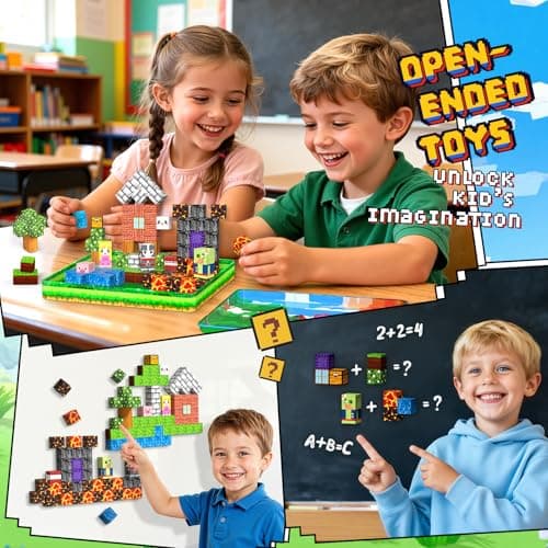 Wootoyz 99 Pcs Magnetic Blocks, Toys for 3-6 Year Old Boys Travel Magnetic Tiles Set Stocking Fillers Kids 3 4 5 6 Year Old Boy Girl Gifts Plane Activities for Kids — view 3