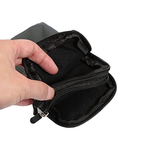 Cell Phone Pouch with Strap Men, Cell Phone Shoulder Bag for Men, 6.5" Vertical Outdoor Travel Nylon Cellphone Crossbody Bag Smartphone Waist Pack Purse Belt Clip Pocket with Belt Loop Carabiner Hook — view 5