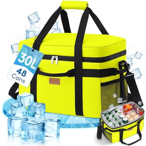 Lifewit 30L Cooler Bag with Liner, Large Insulated Picnic Bag, Apple Green