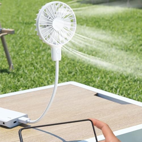 Flexible USB Mini Fan with Control Button, Ultra-Quiet Personal Cooling Device Bendable Neck, Portable Low-Noise Desk for Laptops, Power Banks & Ports, Compact Adjustable Airflow Cooler — view 6