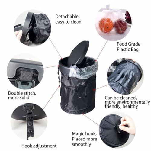 Foldable Car Storage Box Portable Organizer Trash Can for Van Truck — view 3