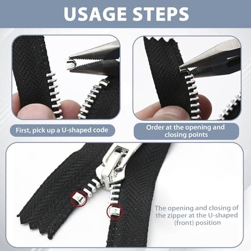Zip Repair kit 60Pcs, Zipper Pull Replacement Kit with Zip Install Pliers — view 4
