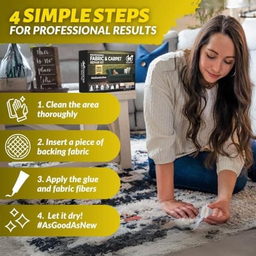 Coconix Carpet & Fabric Repair Kit for Upholstery, Car Seats, Burns & Holes — view 4