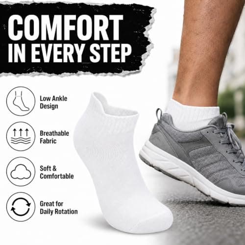 Men's Trainer Socks 12 Pack – No Show Low Cut Ankle Socks — view 5