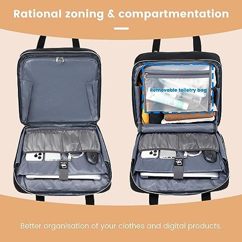 RUCYEN Rolling Laptop Bag,Rolling Briefcase for Men & Women,Laptop Briefcase on Wheels,Carry On Bag for Business Travel (Golden) — view 3