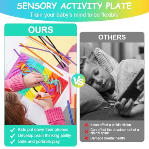 AUAUY Sensory Activity Board for Stress Relief, Calm Down Fidget, Colorful — view 6