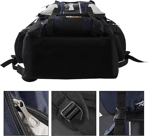 LN COZY CORNER 100L Internal Frame Backpack, Waterproof Hiking Camping Backpack, Large Capacity Travel Rucksack with Adjustable Straps & Breathable Back Support for Trekking — view 6