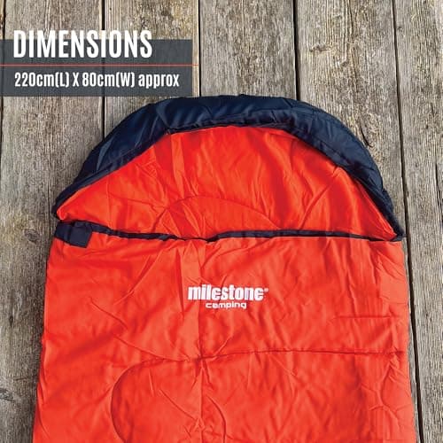 Milestone Hooded Sleeping Bag, 3 Season Single Envelope Style — view 2