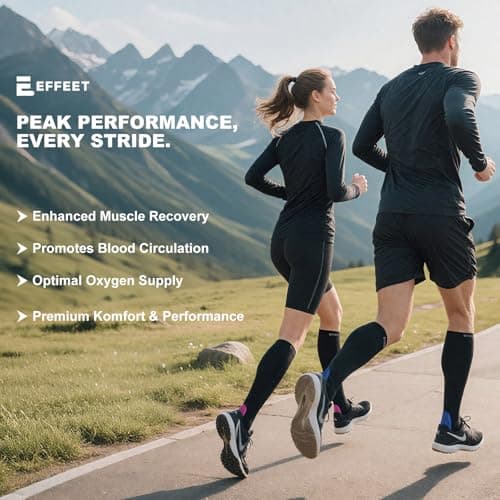 Effeet Compression Flight Socks for Men & Women, 2 Pairs, Cushioned — view 2