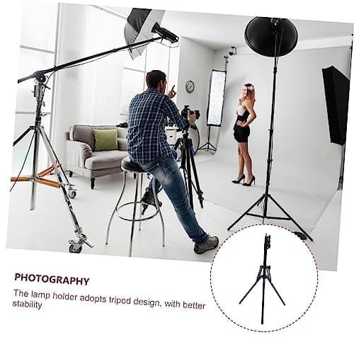 Black Portable Phone Tripod with Extendable Height for Travel — view 3