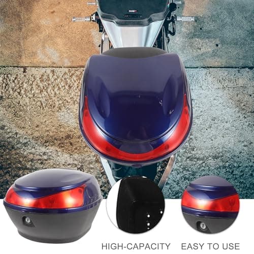 DIYEAH Motorcycle Top Case for Travel Large Capacity Plastic Tail Box — view 5