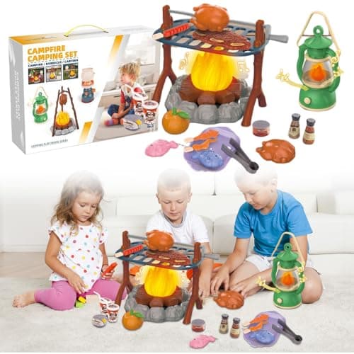 Kids Pretend Camping Toy, Kids Campfire Set Game, Kitchen Camping Gear For Outdoor Pretend-Play Game, Indoor Outdoor Educational Toys For Children Aged 3-6 — view 6