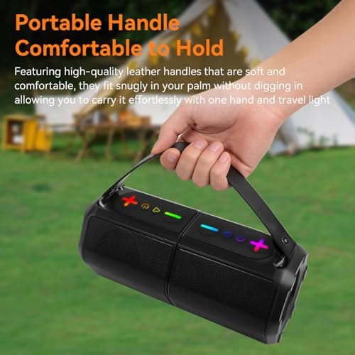 CYBORIS 2 in 1 Bluetooth Speaker, Split Speakers Wireless Bluetooth 5.4 with RGB Light, 30W Loud Stereo Sound, Waterproof, 24H Playtime, Splittable, Portable Bluetooth Speaker for Outdoor Travel,Sport — view 5