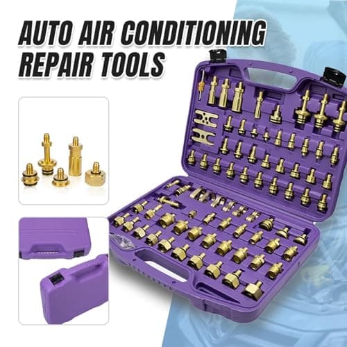 Car Air Conditioning Leak Detector Tool Set, Universal Leak Test Adapter for Car AC Systems Repair, Compatible with Vehicles from Europe, America, and Asia — view 2