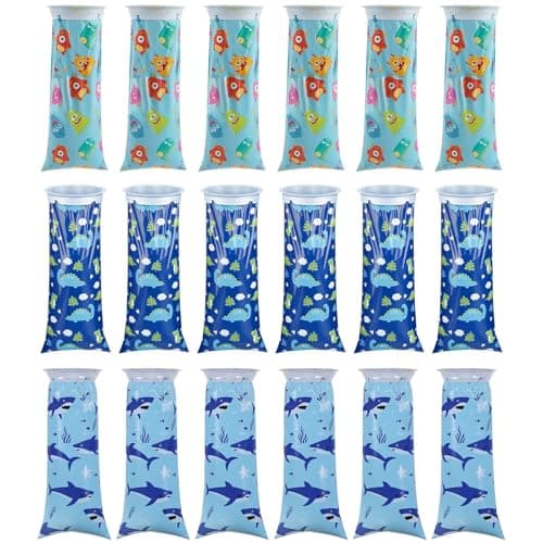 Luxvara 18 PCS Sick Bags,Vomit Bags with Ring,Portable Car Barf Bags1000 Ml,Emesis Bag Bag Children Cartoon,For Car Travel Aircraft Motion Morning Sickness Airsick