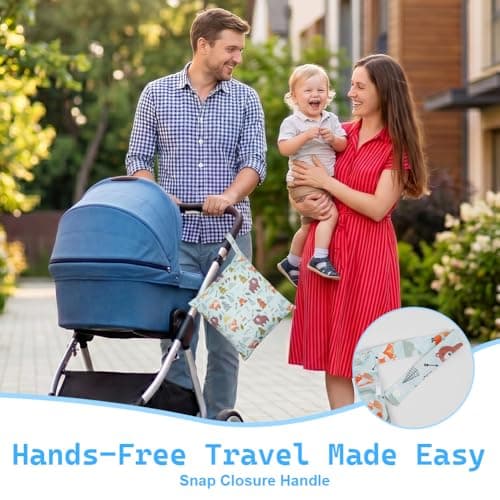 Aomig Waterproof Wet Bags 2 Pcs Reusable Nappy Bag Organiser(Forest) — view 4