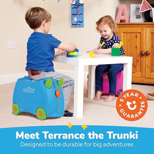Trunki Children’s Ride-On Suitcase and Kid's Hand Luggage | Ideal Toy Gift for 3 Year Old Boys : Terrance (Blue) — view 5