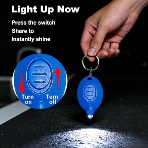 Fofuo 10 Pack Mini Keyring Torches LED Flashlight Keychain, 5 Color — view 4