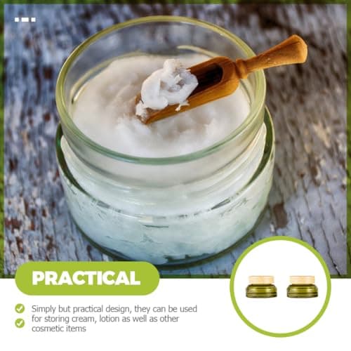 NUOBESTY 5pcs Refillable Travel Cream Jars 15g Small Glass and Pp Containers with Lids for Storing Lotion and Cosmetics for Christmas and New Year Travel Random Color — view 6