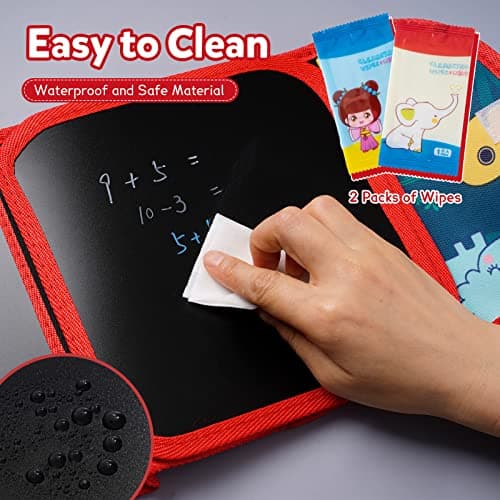 Erasable Drawing Book,Portable Reusable Drawing Board,Kids Activities for Plane,Travel Toys Doodle Pad for Kids, Boy Girl Birthday Gifts,14 Pages for Magic Drawing with 12 Pens — view 4