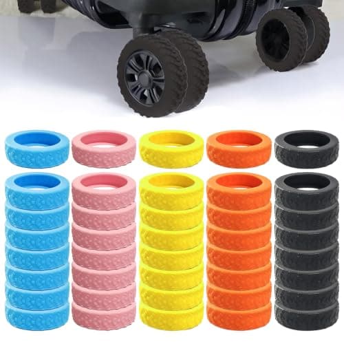 Ruiunchu 40 Pcs Suitcase Wheel Protectors Luggage Covers for 5-7cm Wheels