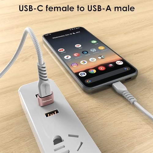 TECHGEAR USB C to USB C Charger Cable (6Pack 0.3M+1M+2M+3M+2x Adapter) 60W Braided Type C Cable Fast Charging Data Lead Compatible Phone 17 16 15 Pro Max, iPad Air/Pro, Samsung S26 S25 S24 A17, Pixel — view 3