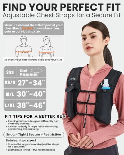 Zelvot Running Vest for Women Men, Hydration Vest with 500ml Water Bottle — view 2
