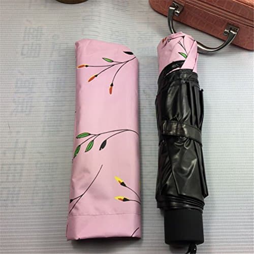 Maibar Sun Umbrella for Women UPF 50 UV Umbrella spf 50 Compact Lightweight Mini Umbrellas Flower (Pink) — view 4