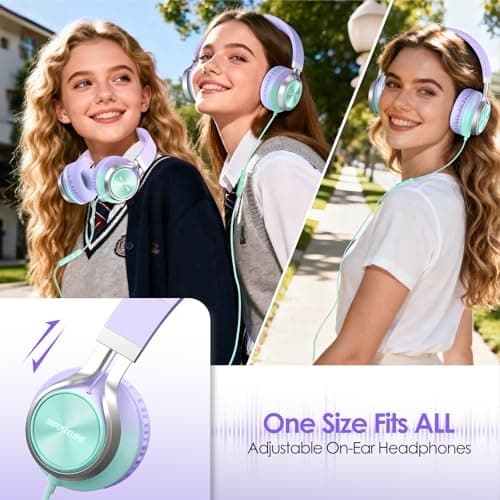 INFURTURE USB C Headphones Wired Over Ear with Mic for School and Classroom — view 6