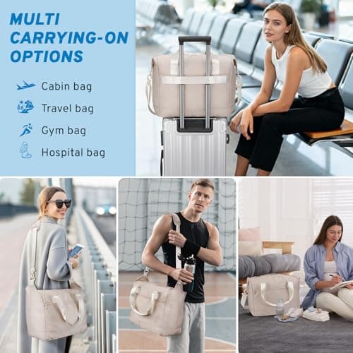 VSNOON New Ryanair Cabin Bags 40x30x20, 24L Hand Luggage Carry on Bag Khaki — view 6