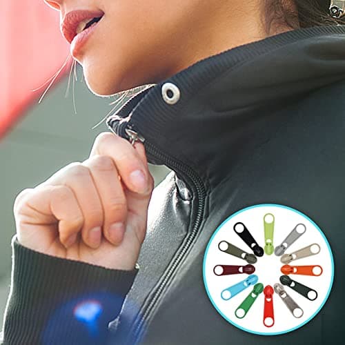 DOITEM 96Pcs Zipper Repair Kit - 12 Colors, 3# Zipper Pulls, Rescue Kit for Clothing, Jackets, Purses, Luggage, Backpacks — view 6