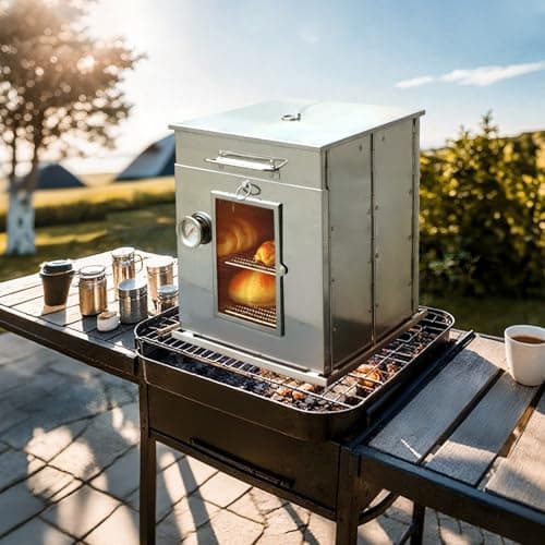 REDCAMP Folding Camping Oven with 3-Tier Grill for Propane Baking — view 2