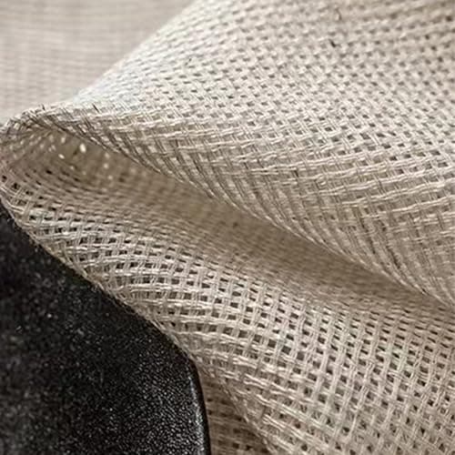 GUAWJRZDP Retro cotton and linen short curtains, curtains under the sink, Nordic style door curtain, shading and ventilation, tassel decoration, rod installation, one piece (Size: W150XH80(CM)) — view 5