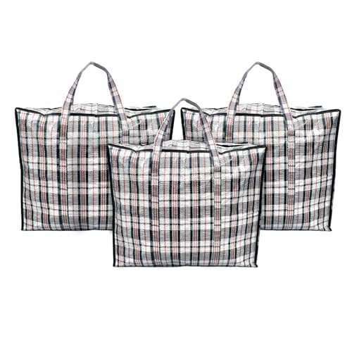 ANSIO Large Laundry Bags, Storage Bags, 60x25x50cm, Black 3 Pack