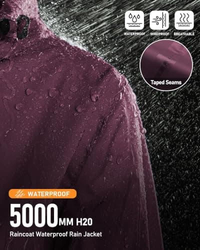 Outdoor Ventures Women's Raincoat Waterproof Rain Jacket Foldaway Hood — view 5