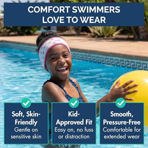 Limmys Swimming Headband for Kids and Adults – Non-Slip Neoprene Ear Band — view 4