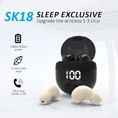 Invisible Mini Wireless Bluetooth Earbuds,Small Ear Buds for Side Sleepers — view 6
