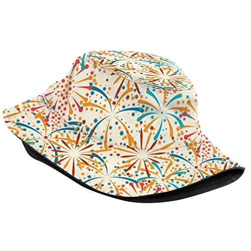 Unisex Happy New Year Bucket Hat Sun Protection Wide Brim Hats Packable Summer Travel Cap for Women Men, Happy New Year-13, One Size — view 2