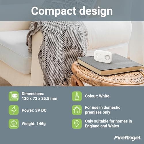 FireAngel FA6813 Portable Carbon Monoxide Detector/Alarm, 10 Year CO Alarm — view 6